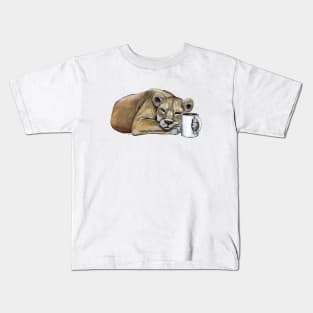 "Lazy Lioness" - Java Jungle collection Kids T-Shirt